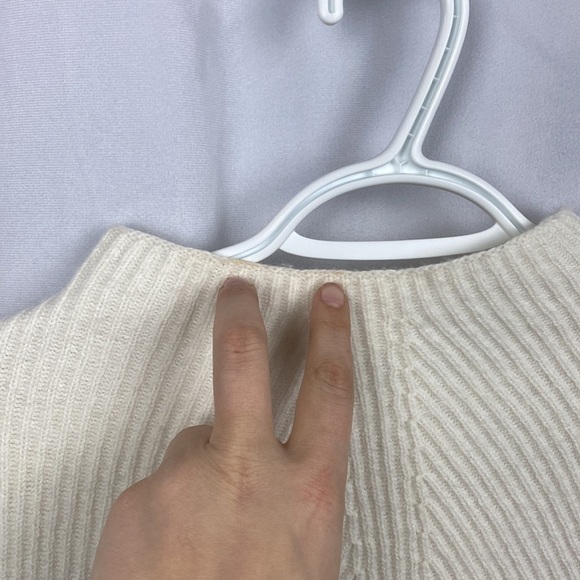 Babaton Chalmers Sweater Mock-Neck Wool Linen Blend Sweater Off-White - Size XS - Picture 5 of 10